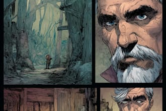 do comics book pages, storyboards, illustrations