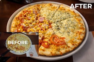 professionally enhance and retouch your food photos