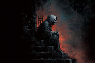 draw realistic dark fantasy art and horror illustrations