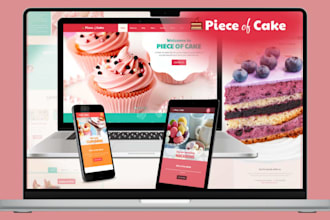 design cake shopify store bakery website cookie store dessert chocolate store