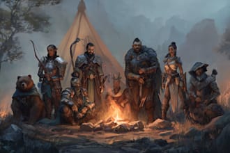 create unique fantasy party portrait