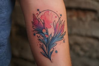 create a watercolor tattoo design