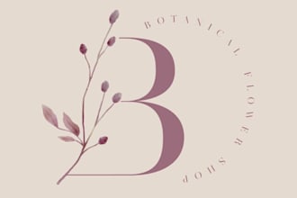 create a beautiful floral logo for your brand