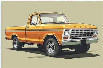 draw a stunning vector cartoon of your car