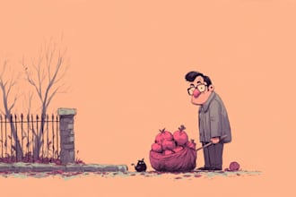 draw you a fun and simple cartoon illustration