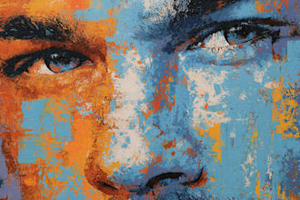 draw abstract painting art , abstract portrait