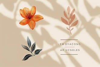 design minimalist feminine boho botanical logo