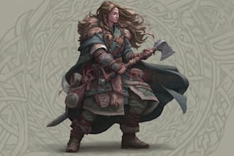 illustrate a gorgeous dnd rpg character art for you