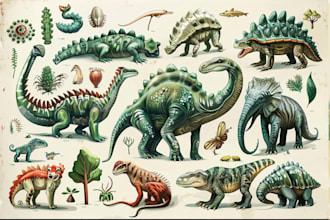 draw scientific animals, plants or encyclopedia