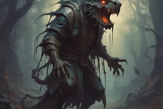 draw your character in a dark fantasy