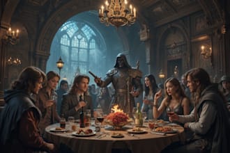 create custom dnd party commission art