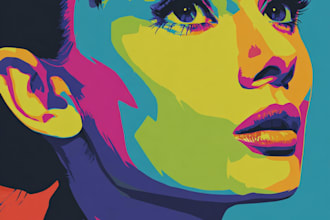 create vibrant custom pop art portraits in modern style