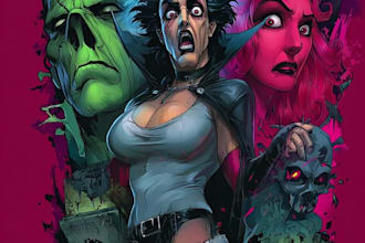 draw horror character illustration