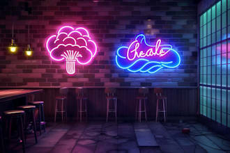 create custom neon logo or neon light sign