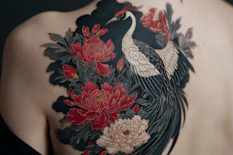 design a professional japanese tattoo design