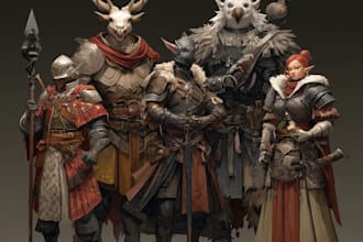 fantasy dnd party and dnd design