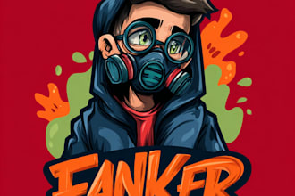 create a vintage cartoon logo design