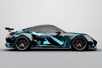 design a custom vehicle wrap, cars, pickups, trailers,