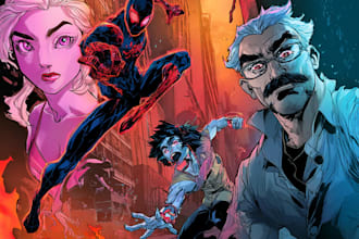 do comic book illustration, marvel comic superhero