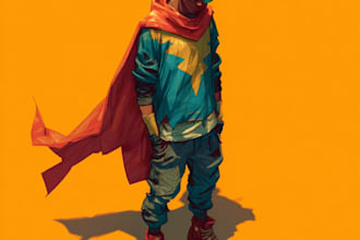 superhero character for comics