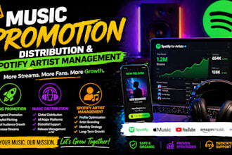 do music promotion, distribution and spotify artist management