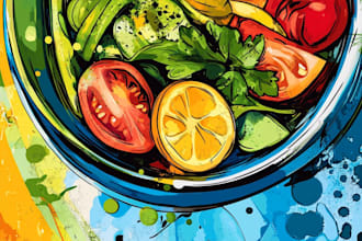 food pop art of your food pop art
