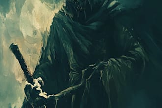 design an fantasy horror horror villain character