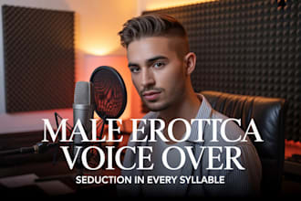 be sexy professional male anime voice over for anything voiceover asmr audio
