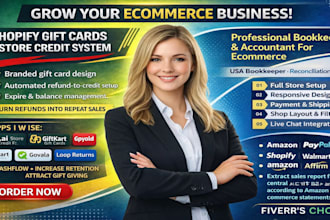 be your amazon shopify bookkeeper ecommerces assistance using woodmart eletro