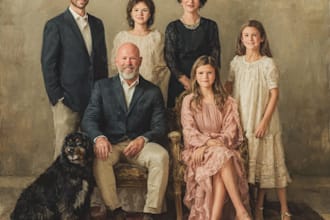 made an amazing christmas family portrait