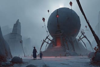 paint scifi or fantasy digital art illustration