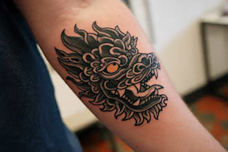 make a traditional or neo traditional oldschool tattoo