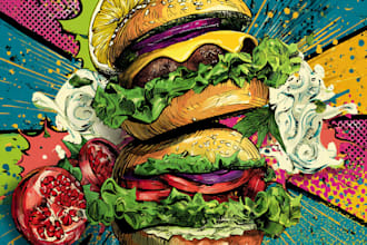 food pop art of your food pop art