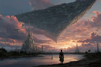 paint scifi or fantasy digital art illustration