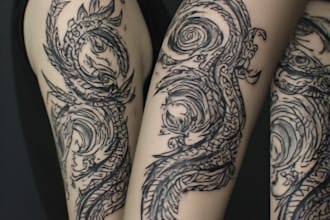create a profesional tribal tattoo design