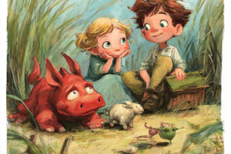create a beatiful and unique children book illustration
