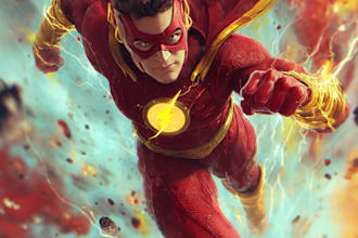 do super hero comic or character illustration