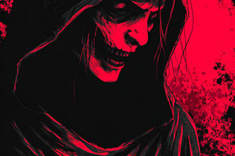 create a fantasy horror character art and horror art