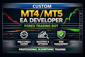 develop custom mql4 mql5 expert advisor forex trading bot