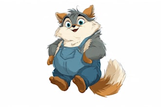draw furry character and cartoon for you