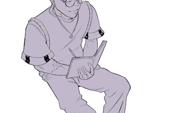 create an original character design sketch for games, comics