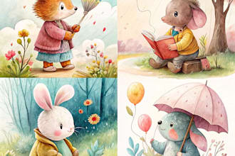 watercolor watercolor children book illustrations