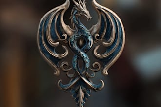 design a fantasy logo designer anime, fantasy