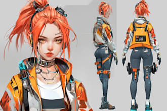create cyberpunk character art