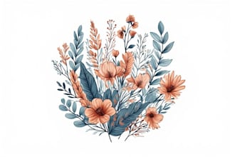 design a unique botanical boho logo
