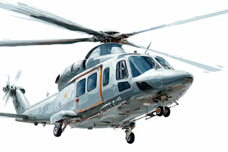 draw aircraft, helicopter, airplane into a vector illustration