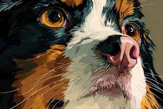 do coloufull pop art for your pet or favorite animal