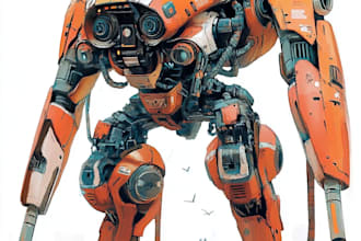 design a custom mecha robot mascot logo