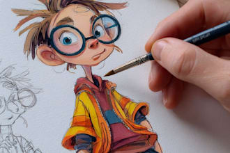 draw a cartoon character comic style