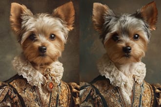 design a personalized disney pet portrait artwork